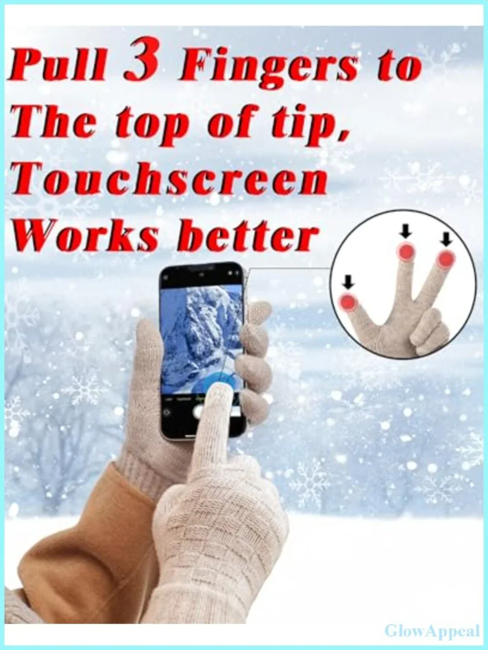 Winter Touch Screen Knit Gloves Women Thermal Warm